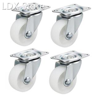 4PCS Caster Trolley Heavy Duty Rubber Wheel Swivel Caster Tr