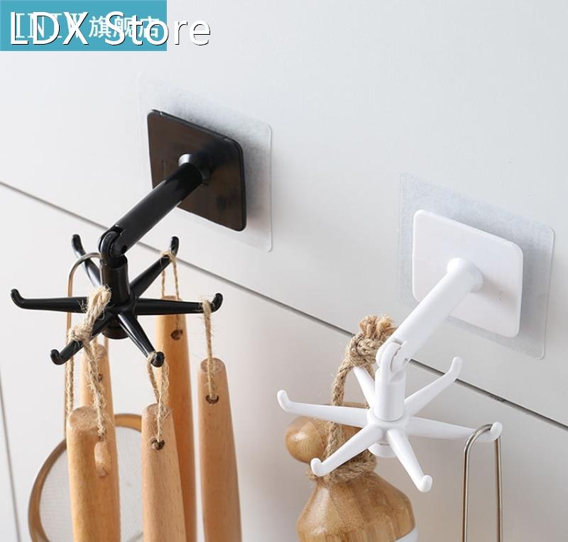 Multi-Purpose Hooks Punch-free Non-marking Stickers Be Rotat