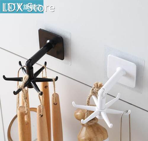 Multi-Purpose Hooks Punch-free Non-marking Stickers Be Rotat
