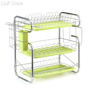 Kitchen 3 Tiers Chrome-plated Over Sink Dish Rack Drainer Or