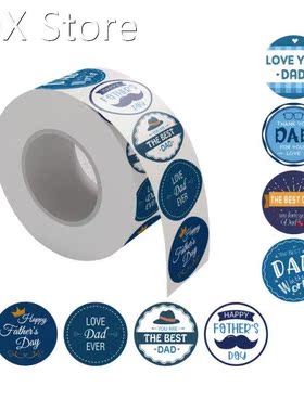 Father's Day Stickers 500pcs/roll Envelope Seal Labe