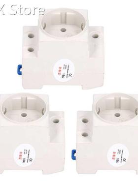 3Pcs Power Socket Rail Adapter Electrical Outlet Industrial