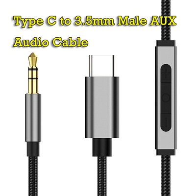 Realtek ALC4050 USB Type C to 3.5mm Male DAC AUX Cable for
