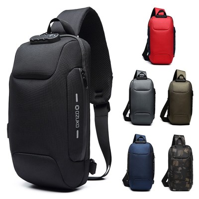 OZUKO New Multifunction Crossbody Bag for Men Anti theft Sh