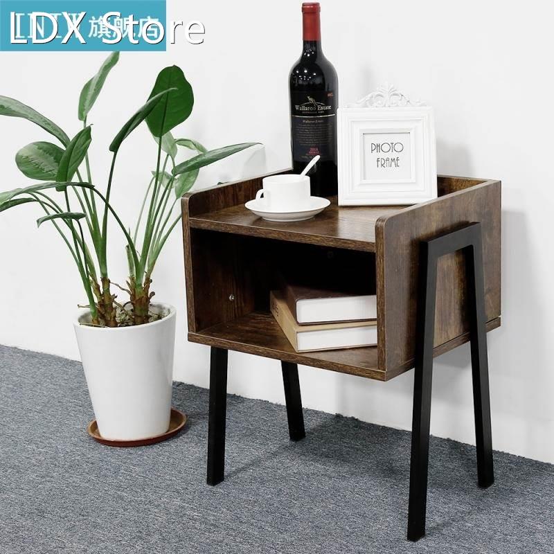 Retro Industry Iron Nightstand Coffee End Bedside Table Dini