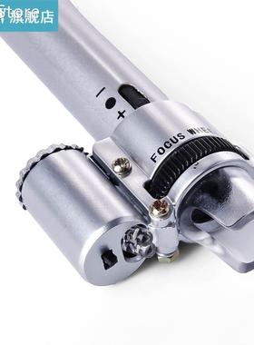 100X 2 LEDs Zoom Gem Jewelry Handheld Pocket Microscope Loup