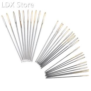 30Pcs Golden Embroidery Fabric Cross Stitch Cloth Needles Si