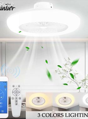 Shintur 22Inch 80W Modern Intelligent Ceiling Fan Lamp Bedro