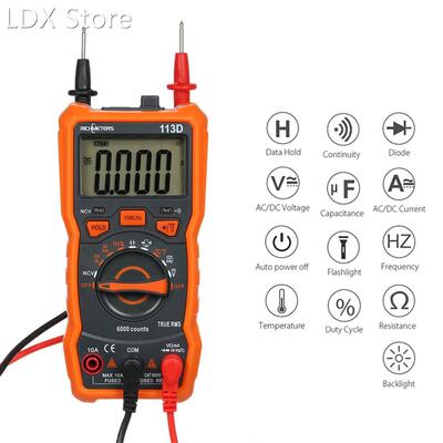RICHMETERS Multimeter RM113D Multimetro Tester Digital Multi