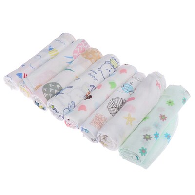 Baby Handkerchief Towel Wipe-Cloth Muslin Cotton Square Wash