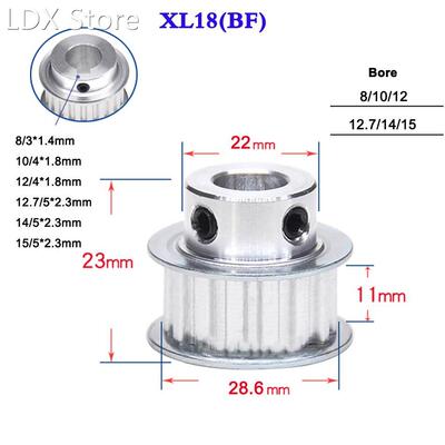 1Pcs XL18 Timing Belt Pulley Keyway Synchronous Wheel Width