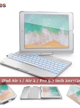 For iPad Air 1 2 9.7 Keyboard Case Rotation Backlit Bluetoo