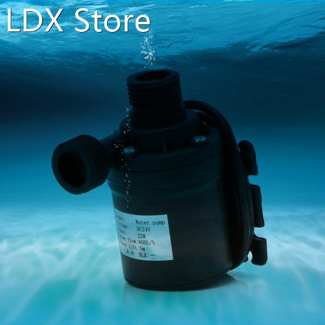 1Pc 800L/H 5m DC 12V 24V Solar Brushless Motor Water Circula