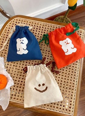 Bentoy Milkjoy Korea Smile Bear Dog String Bags Cute Home S