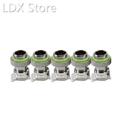 5Pcs Barb Fitting Water Cooling Radiator For G1/4 Chromed Co