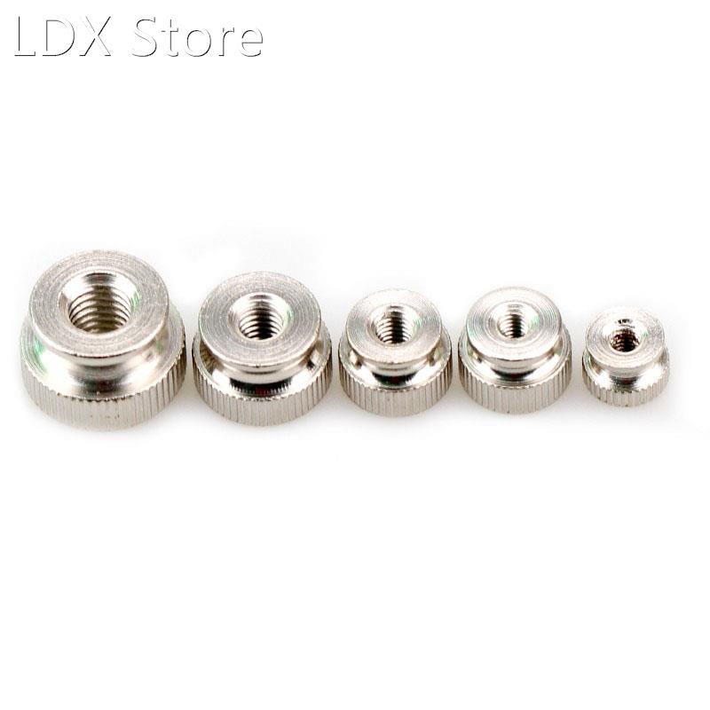 10PCS M3 M4 Nickel Plated Knurled Thumb Screws Nuts Step Han