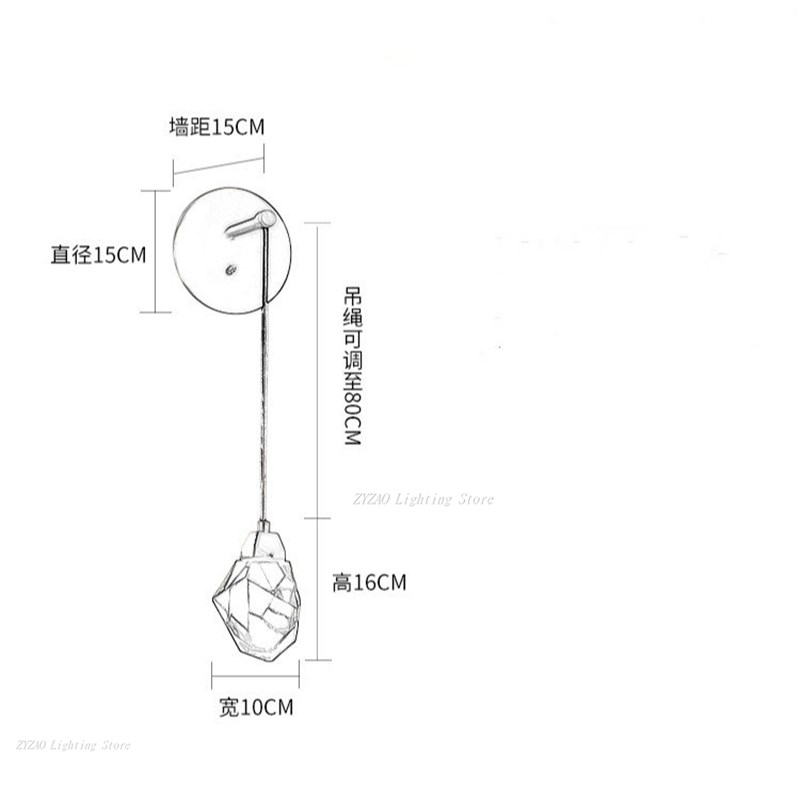 Modern Simple Crystal Wall Light Living Room Background Wall