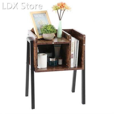 Bedside Table Stylish Nightstand Stackable End Side Table wi