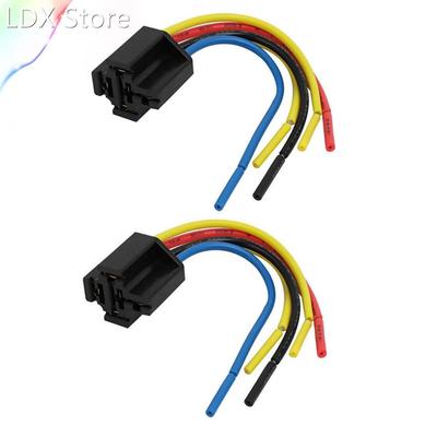 40A Black Base 5 Wires Harness Car Automotive Relay 5P Socke