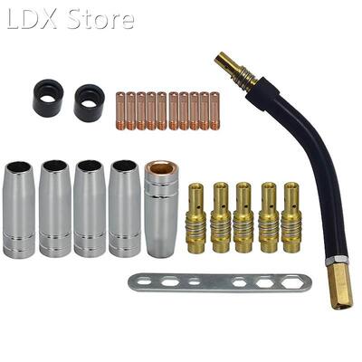 24Pcs 15AK Binzel Torch Consumables Electrode and Shield Cup