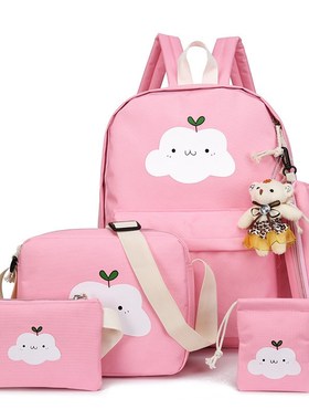 5Pcs Children's Schoolbag Backpack Large capacity Multifunc