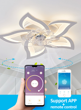 Modern LED Ceiling Fan With Light App and remote Control Mut