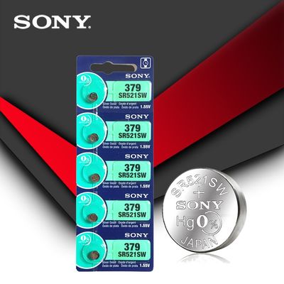 5PCS FOR SONY Watch Battery 1.55V 379 SR521SW D379 SR63 V37