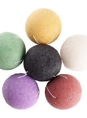Konjac Sponge for Washing Face 6 Colors Konnyaku Facial Clea