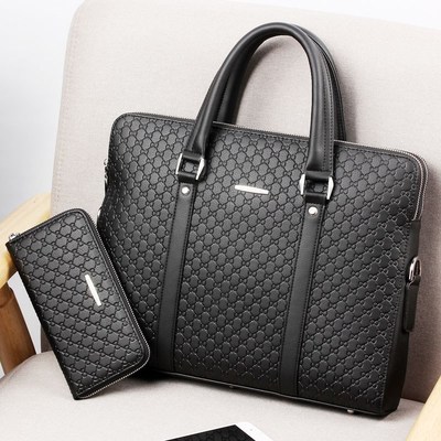Men's Business Briefcase Double Layers Handbag Hot Sale Mal