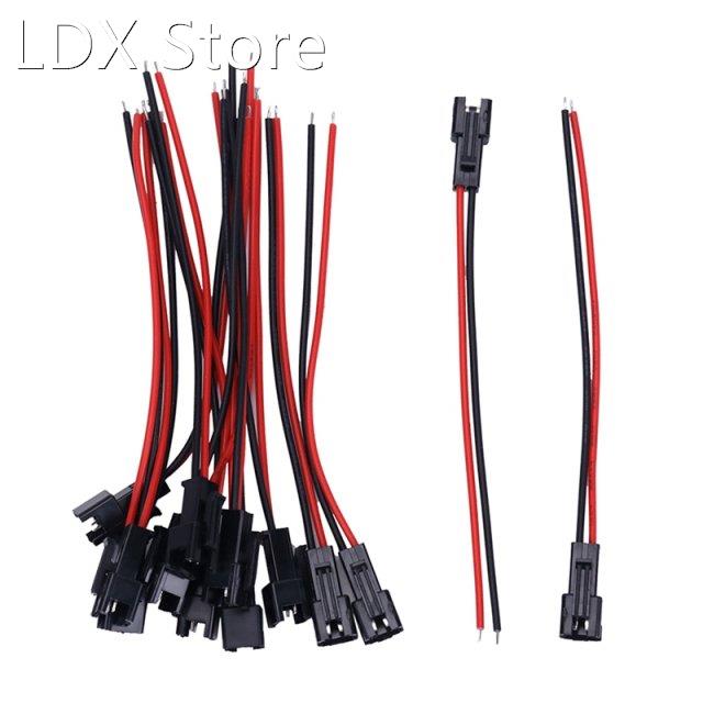 50Pairs Plug Male to Female Wire Connector Cable Pigtail Plu