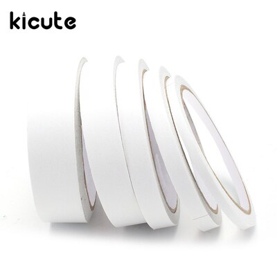 Kicute 5mm 9mm 12mm 18mm 24mm 12M White Double Sided Tape Fa