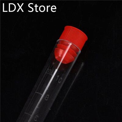 10Pcs New 16x100mm Clear Plastic Test Tubes With Caps Lab Ro