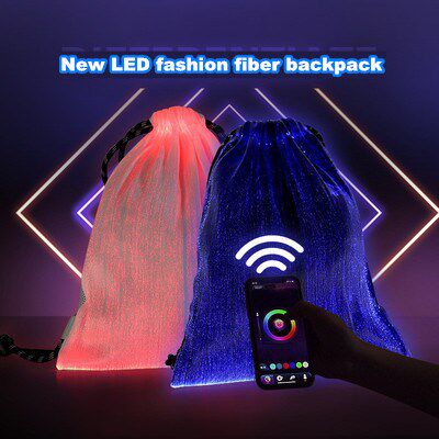 2020 new LED backpack sports bag fitness bag drawstring rid