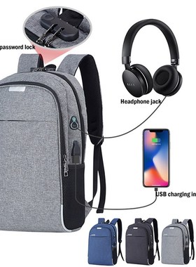 PUIMENTIU Backpack Laptop Backpack USB Charging Backbag Tra