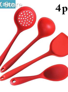4pcs/set Silicone Kitchenware Cooking Nonstick Spatula Spoon