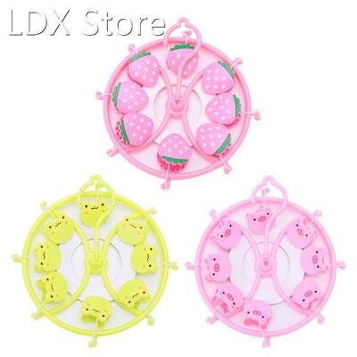 2022 New Hangers with 8 Clips Hooks Foldable Clothes Drying