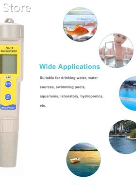 Pen-type pH Meter Temperature pH Test Pen with Automatic Tem