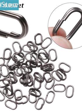 50 Pcs/lot Portable Fishing Hanging Snap Stainless Steel Ova