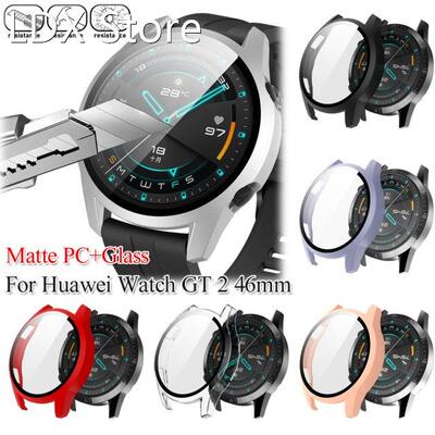 Full Cover Matte PC Bumper Case with Tempered Glass Film for