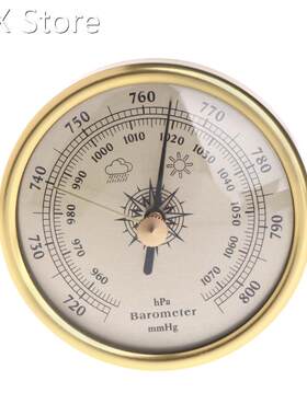 72mm Wall Hanging Barometer 1070hPa Gold Color Round Dial Ai