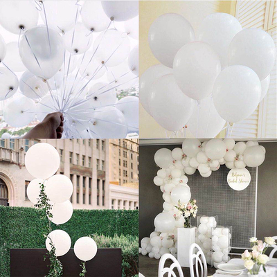 White Balloons 10pcs 10inch 1.5g Gold Black Silver Latex
