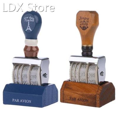 Wooden Date Stamp For DIY Scrapbooking Craft Decor Rolling W