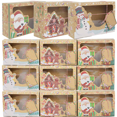 22/18cm Paper Gift Boxes Christmas Present Muffin Snacks Pac