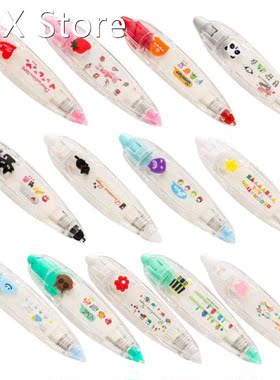 Retractable Decorative Correction Tape Pen Cartoon Tape for