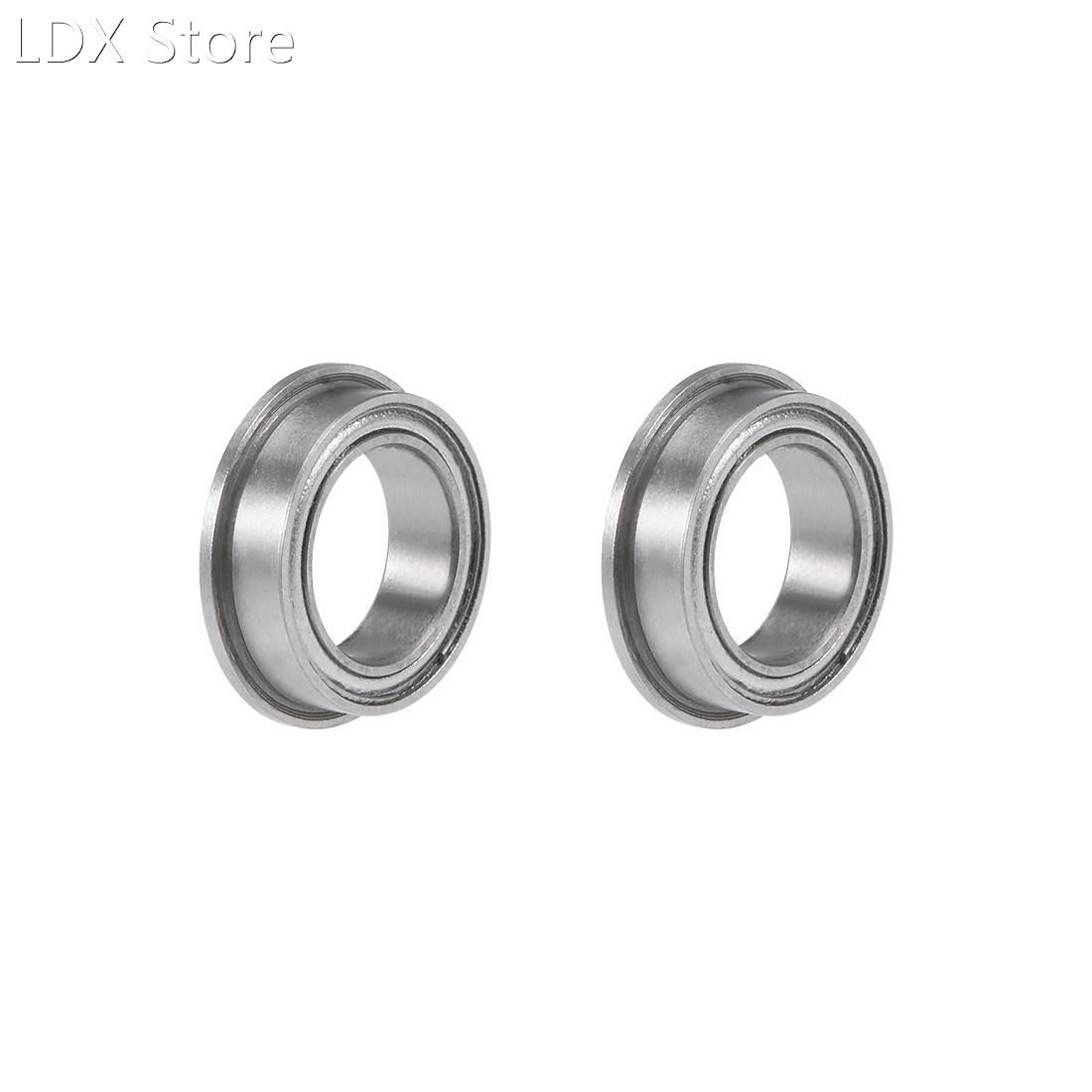 MF128ZZ Flange Ball Bearing 8x12x3.5mm Shielded Chrome Steel