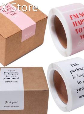 100pcs/Roll 3*9cm Thank You For Your Purchase Stickers For S