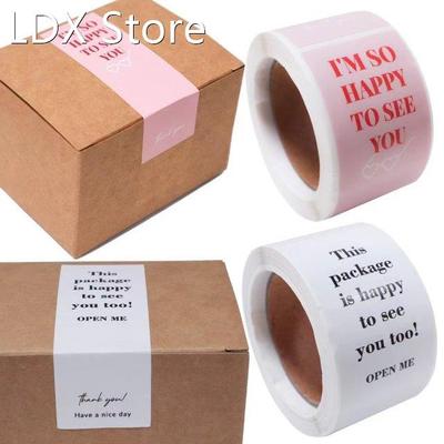 100pcs/Roll 3*9cm Thank You For Your Purchase Stickers For S