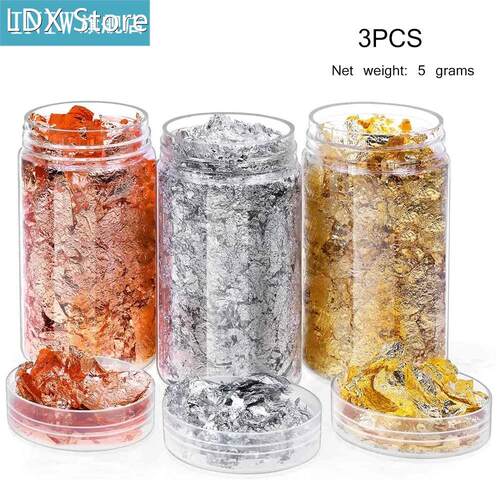 3PCs/Set Canned Gold Silver Foil Food Grade Cake Decoration