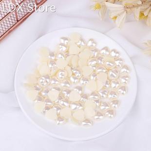 Imitation DIY Acrylic Round 100pcs Pearl Ivory White Loose
