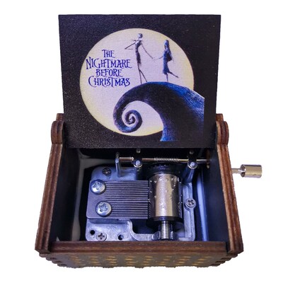 The Nightmare Before Christmas Painted Music Box Hand Crank